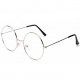 Neutral silver retro sixties style round metal glasses