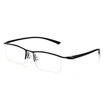 Titanium half rimless glasses frames lenses optically transparent business