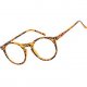 Horn rimmed glasses round glasses plain transparent lens