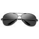 Men Women pilot full mirror polarized sunglasses anti-glare glasses gray