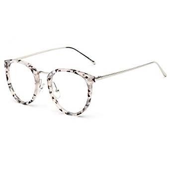 Retro round glasses female non-transparent metal optical frames prescription glasses