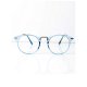 Geek nerd retro fashion retro fashion round frame clear lens glasses case - Light Blue